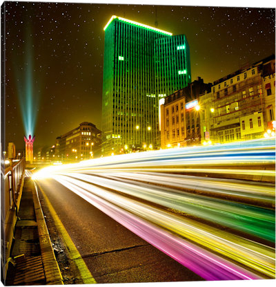 Brussels By Night - Canvas Print