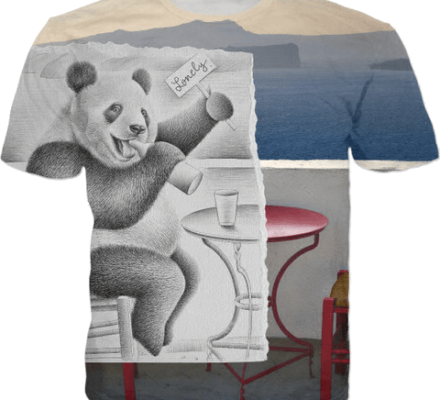 Lonely Panda Pencil Vs Camera T-shirts, Tank tops and Clothes - Art by Ben Heine