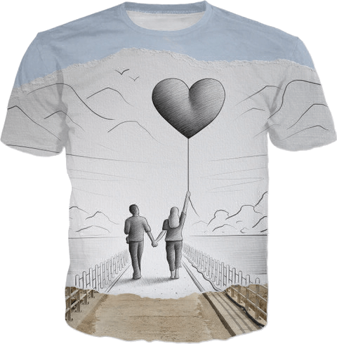 Lovers Walking - Pencil Vs Camera T-shirts and Clothes