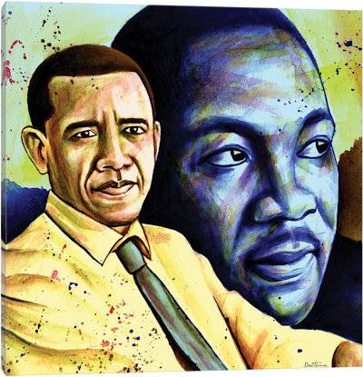Obama And L. King - Canvas Print