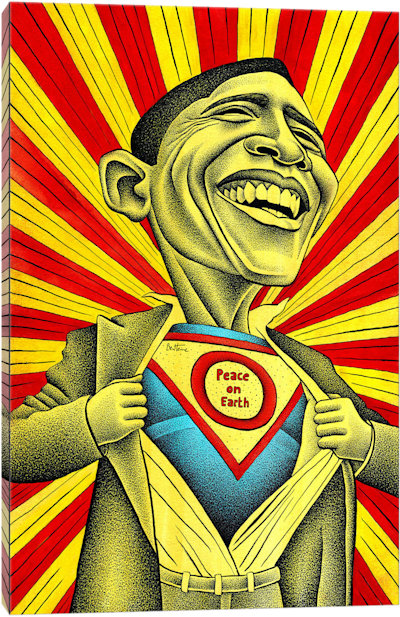 Obama vs. The Fear - Canvas Print