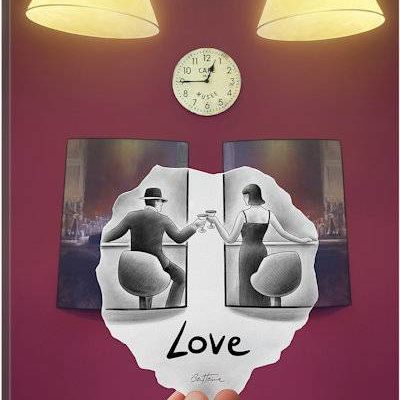 Pencil vs. Camera - Love - Canvas Print
