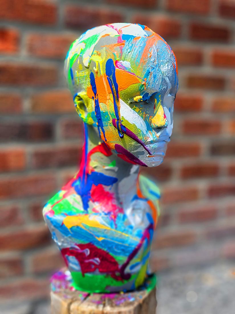 Painted Bust 9
