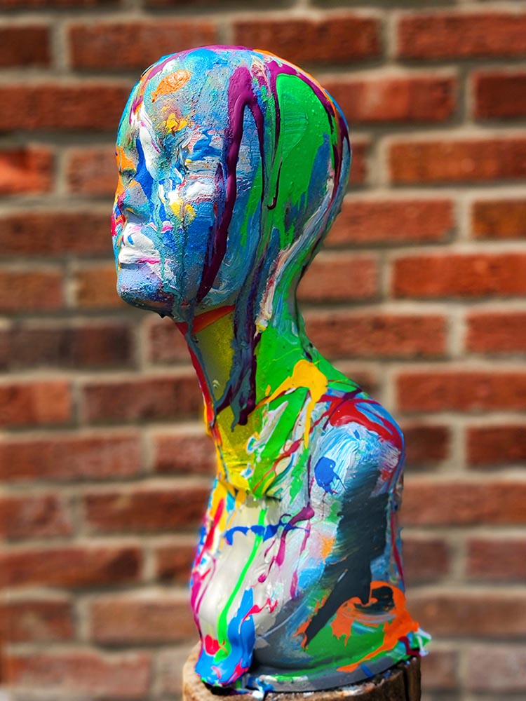 Painted Bust 7