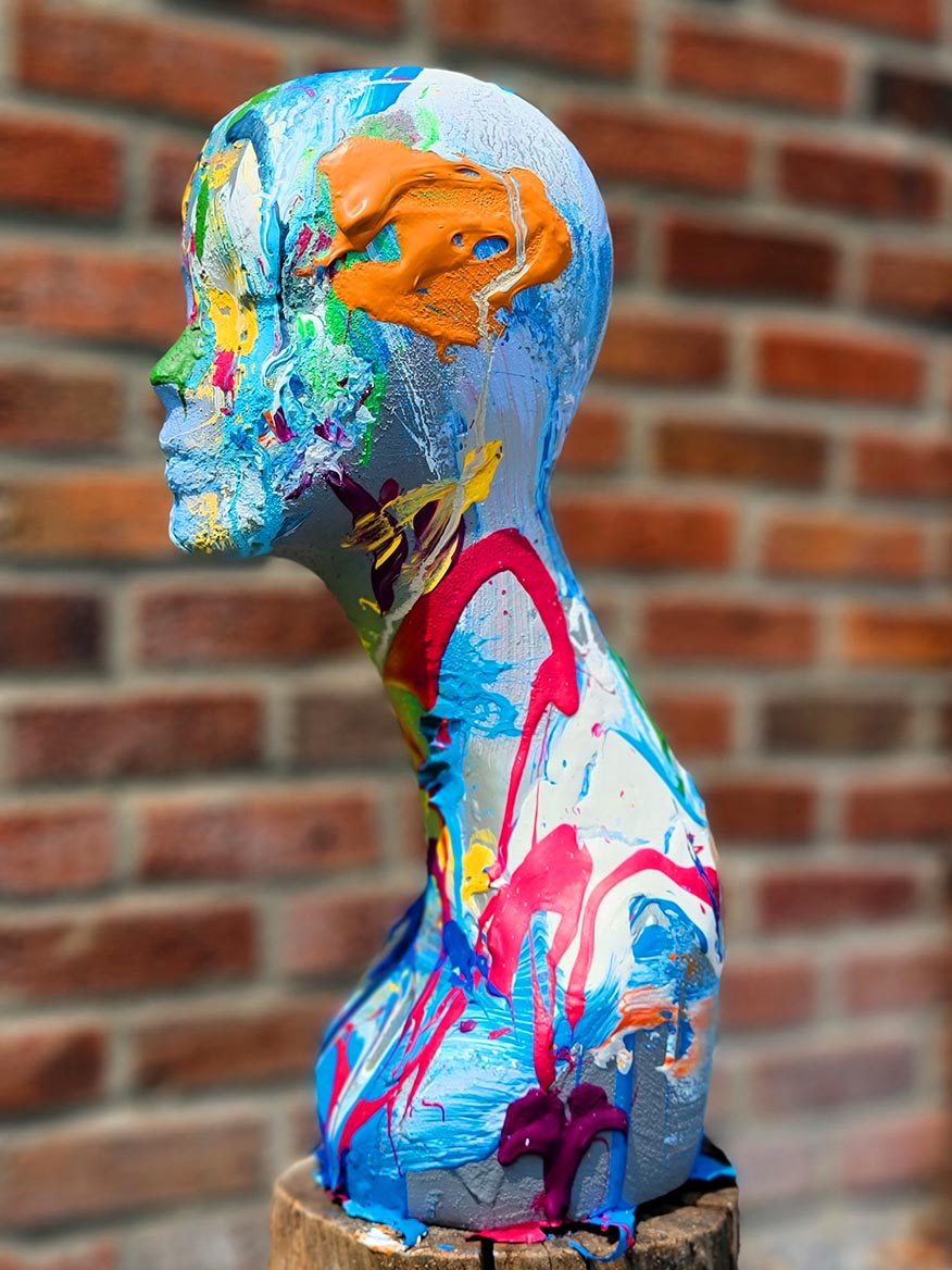 Painted Bust 6