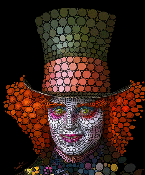 Mad Hatter 3D - Framed